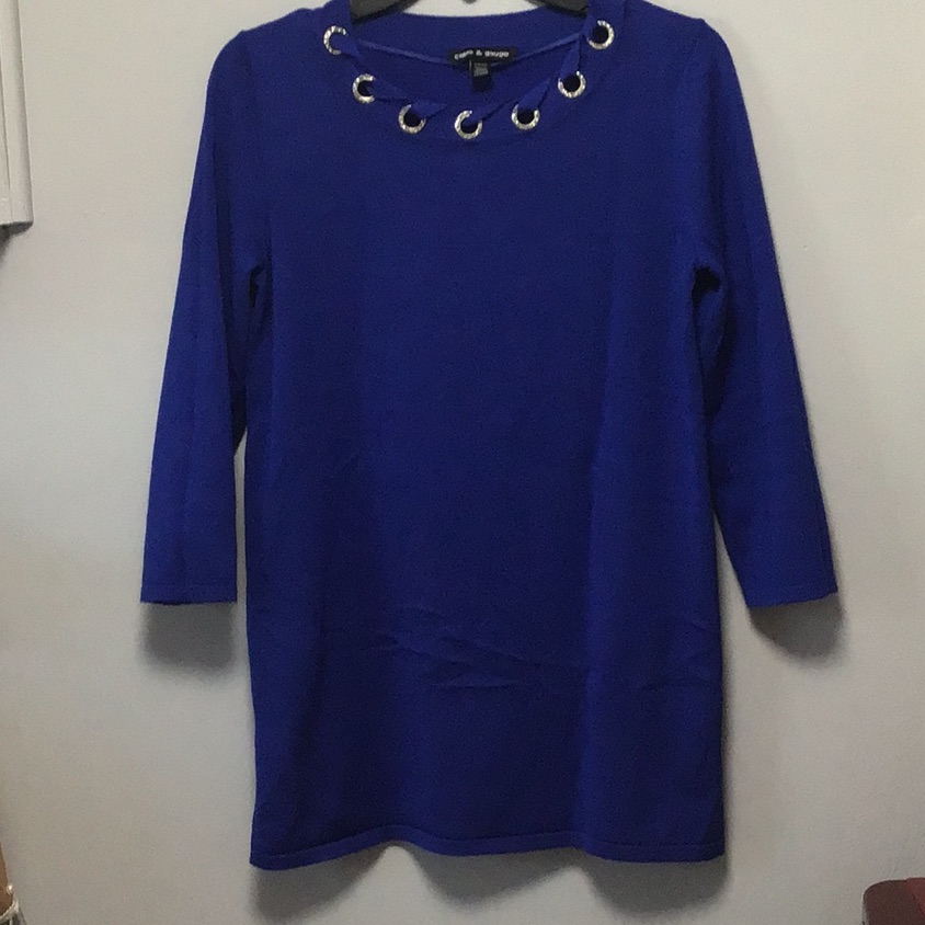 Cable & Gauge Light Fabric 3/4 Sleeves Sweater Size Small.